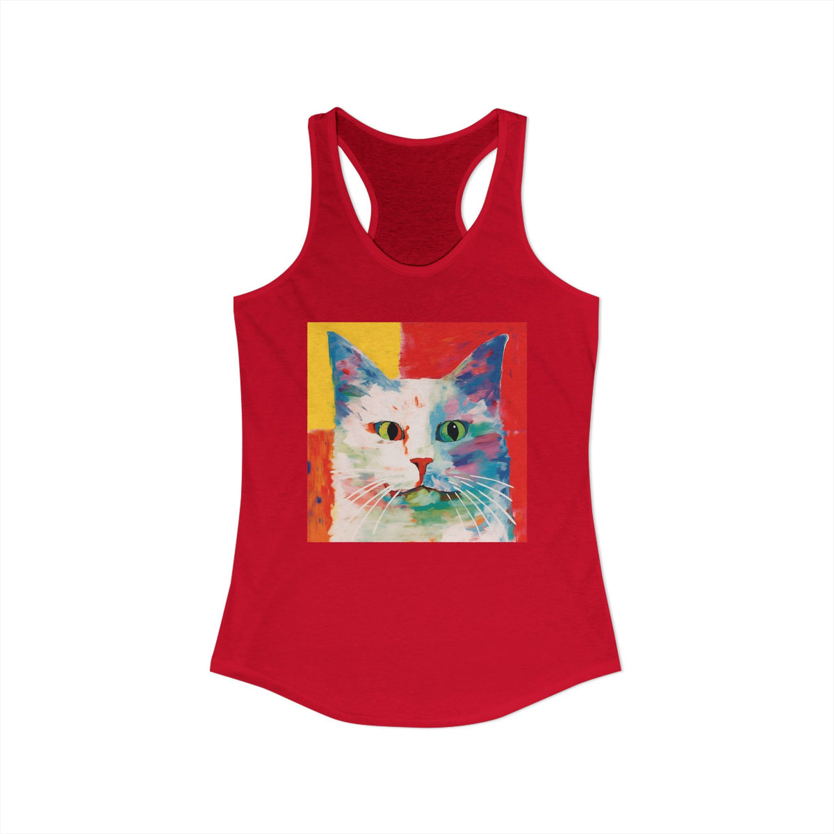 Cross Eyed Kitty Front Unisex Jersey Tank