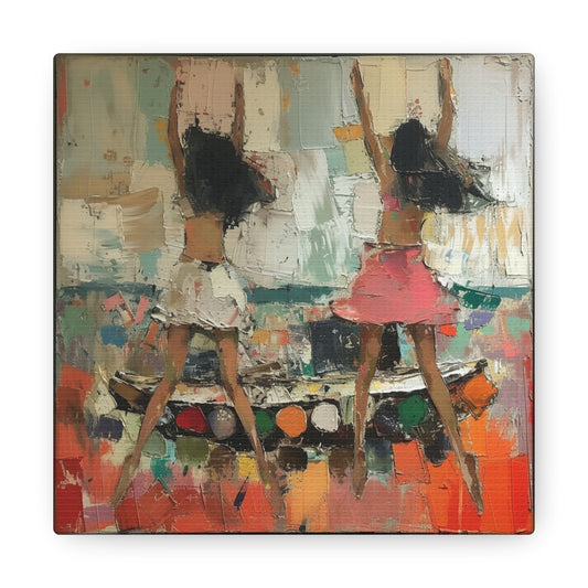 Dancing Girls Canvas Wrap