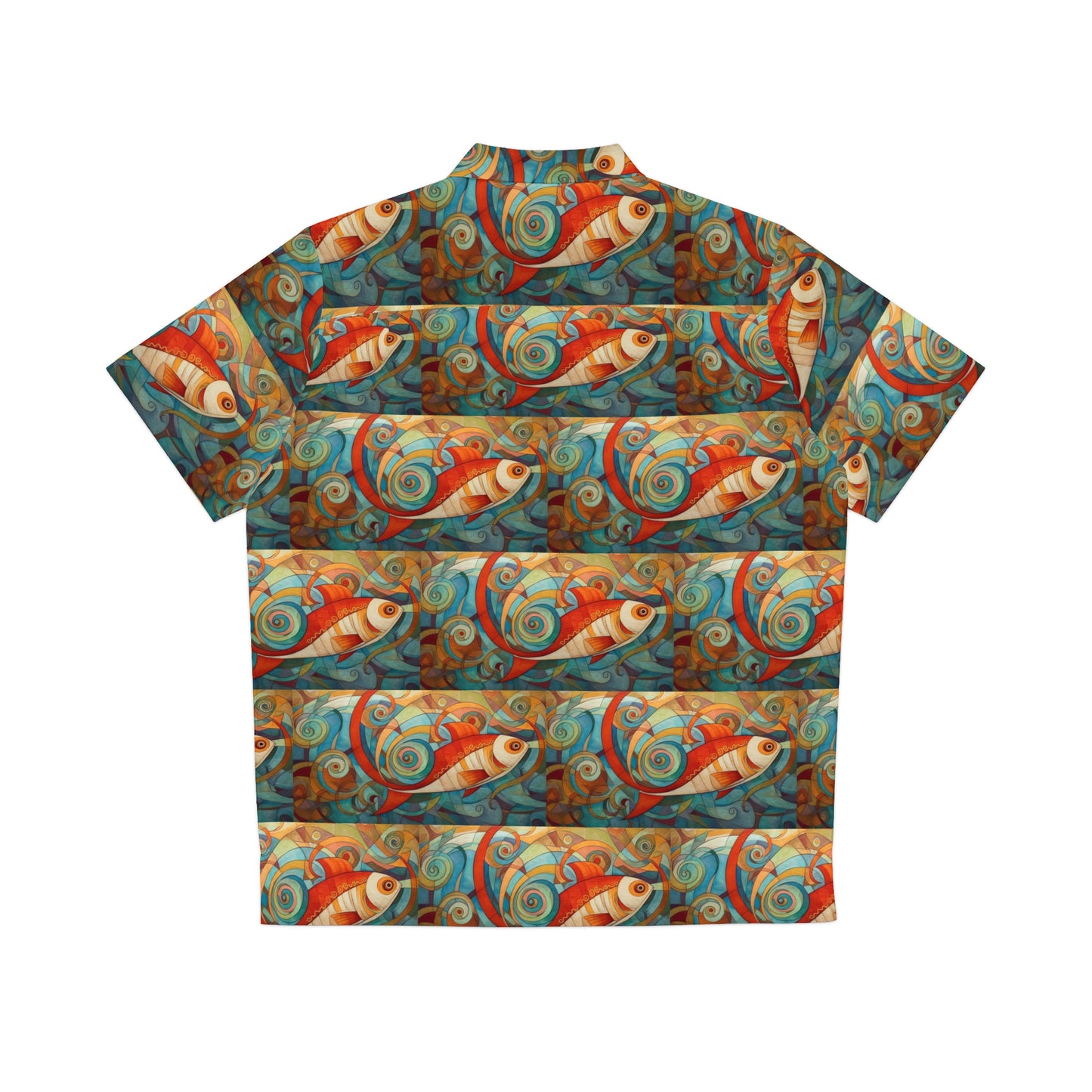 Fish Vortices Men's Hawaiian Shirt (AOP)