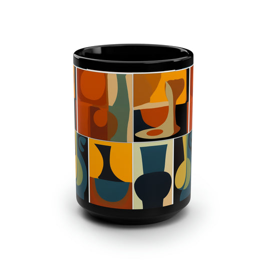 Braque Style Black Mug, 15oz