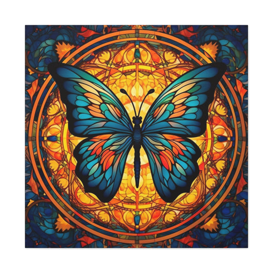 Stained Glass Butterfly Canvas Gallery Wraps