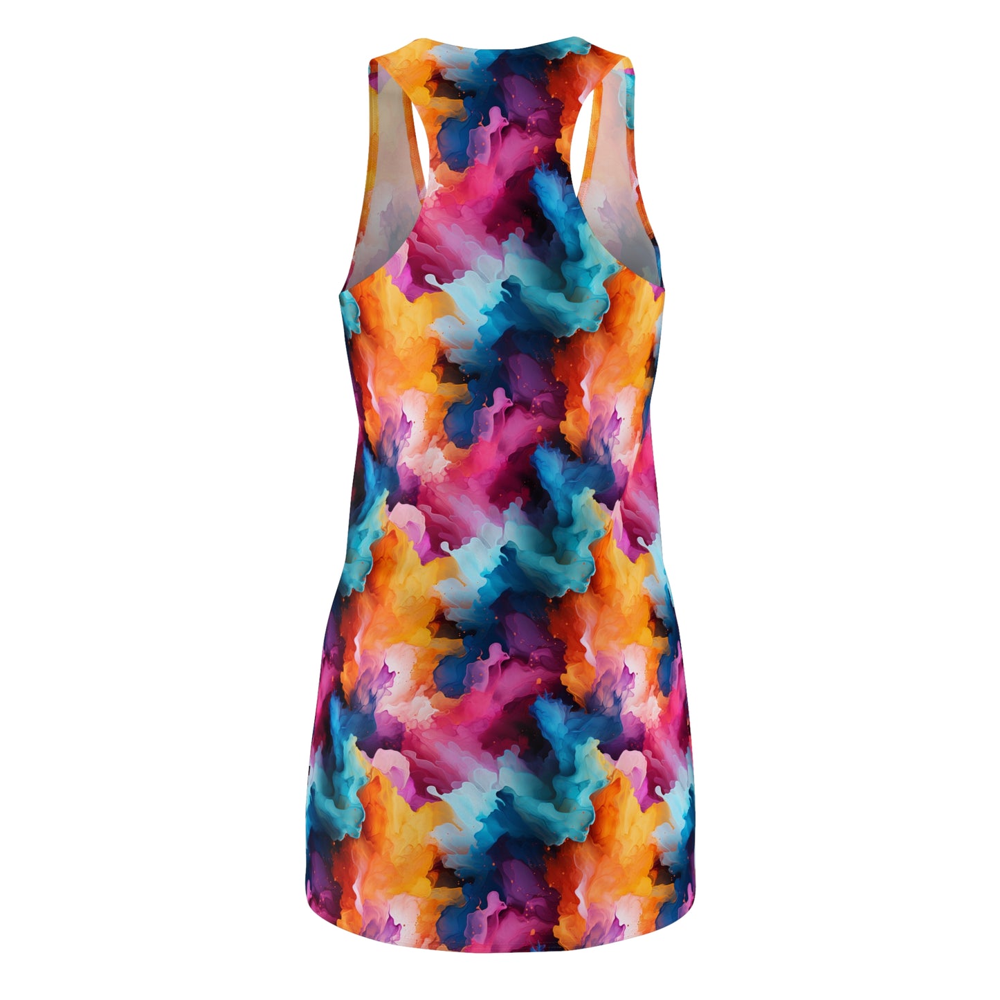 Water Color Women's Cut & Sew Racerback Dress (AOP)