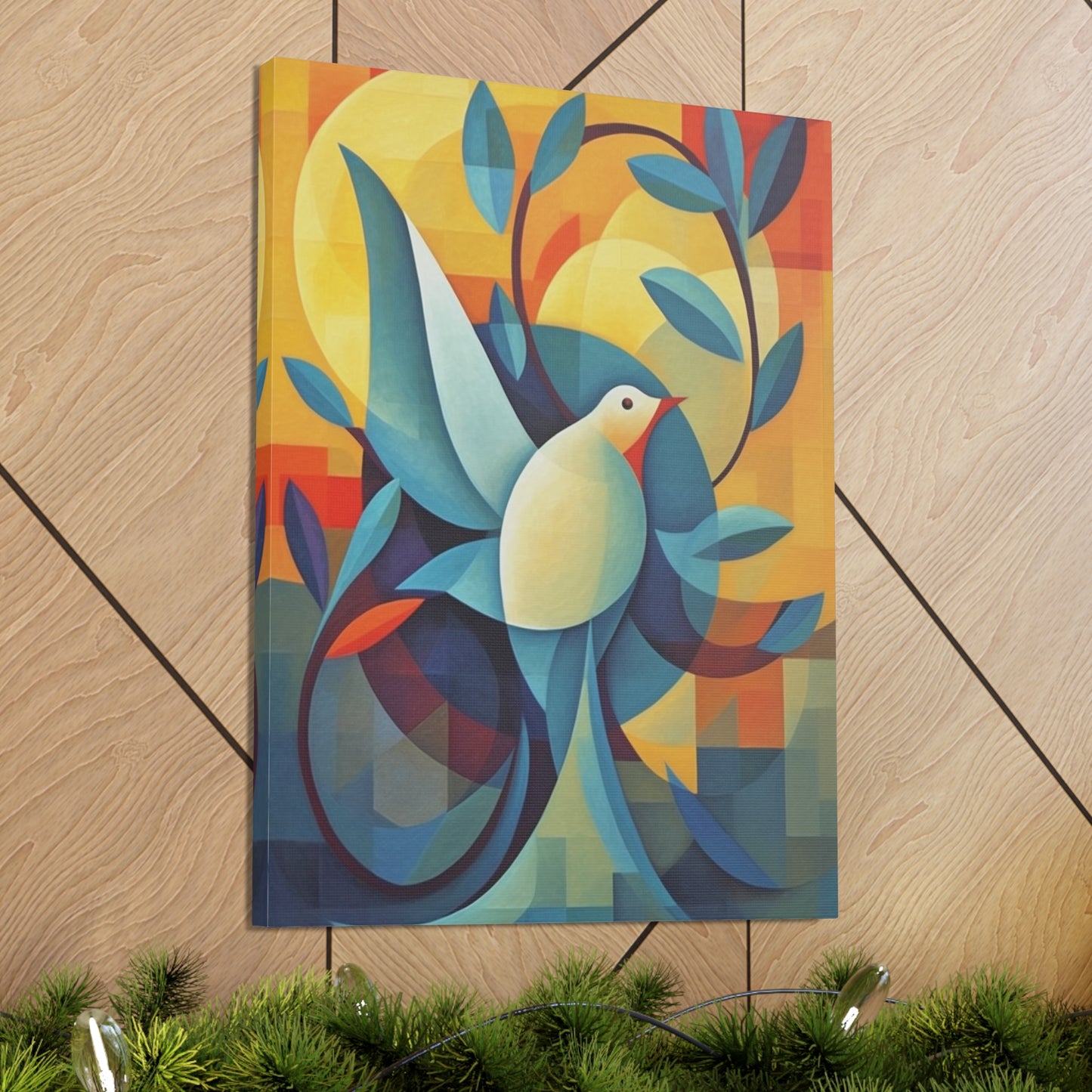 Dove and Olive Branch Canvas Gallery Wraps