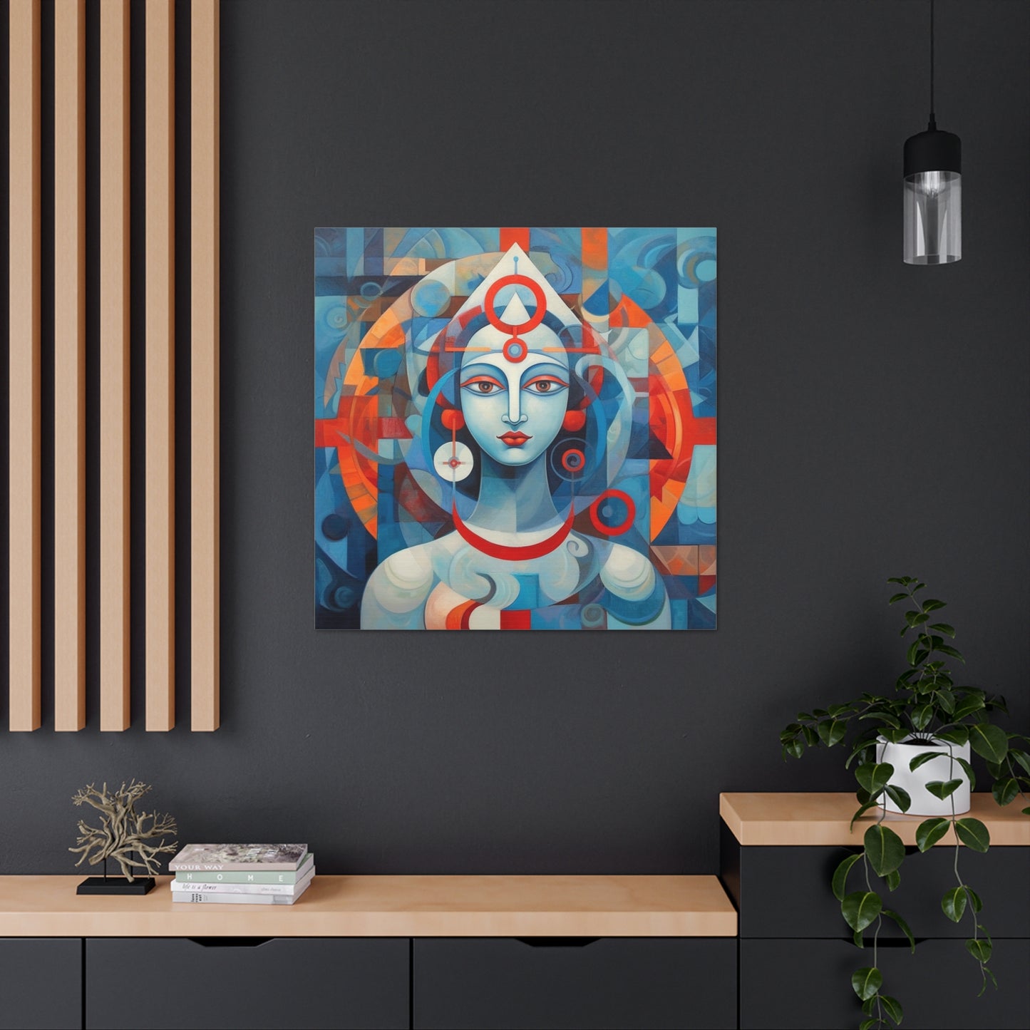 Hindu Goddess, Vesica Piscis Canvas Gallery Wraps