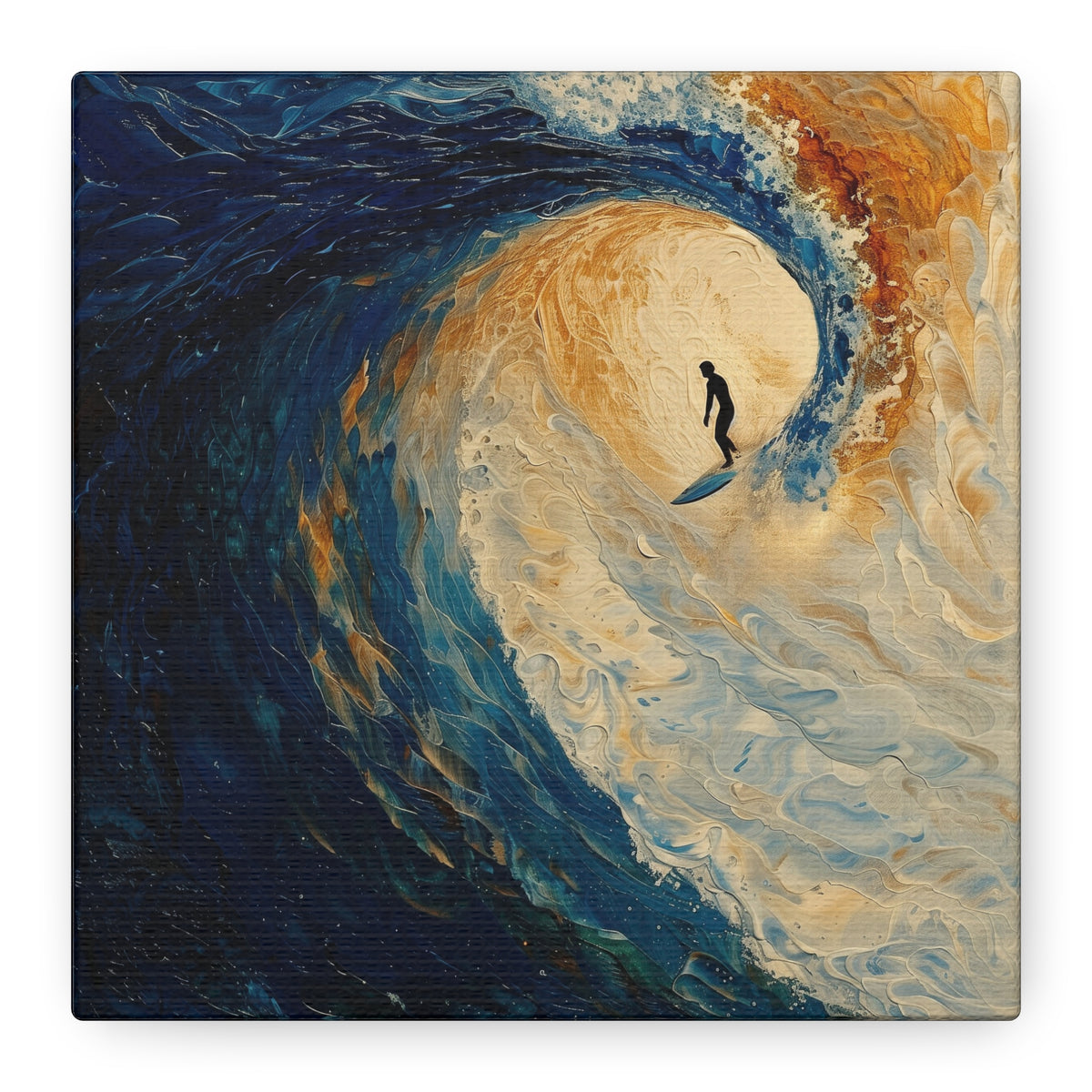 Wolf Kahns Painting Surfer Riding Tybe Matte Canvas, Stretched, 1.25"