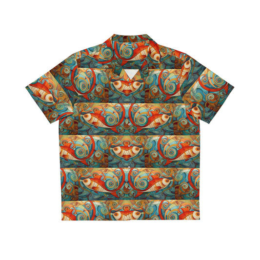 Fish Vortices Men's Hawaiian Shirt (AOP)