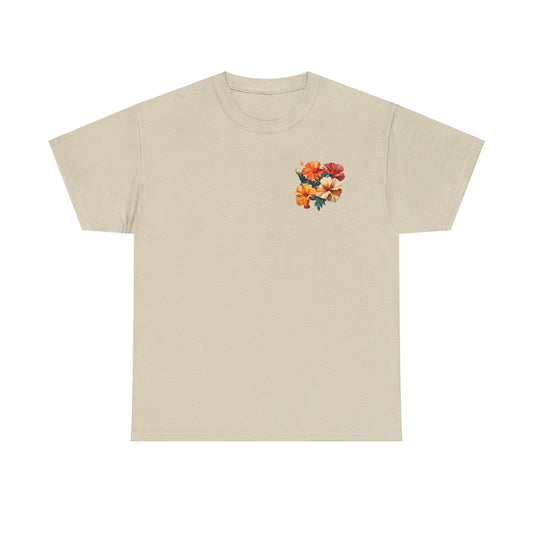 Hibiscus Front Unisex Heavy Cotton Tee