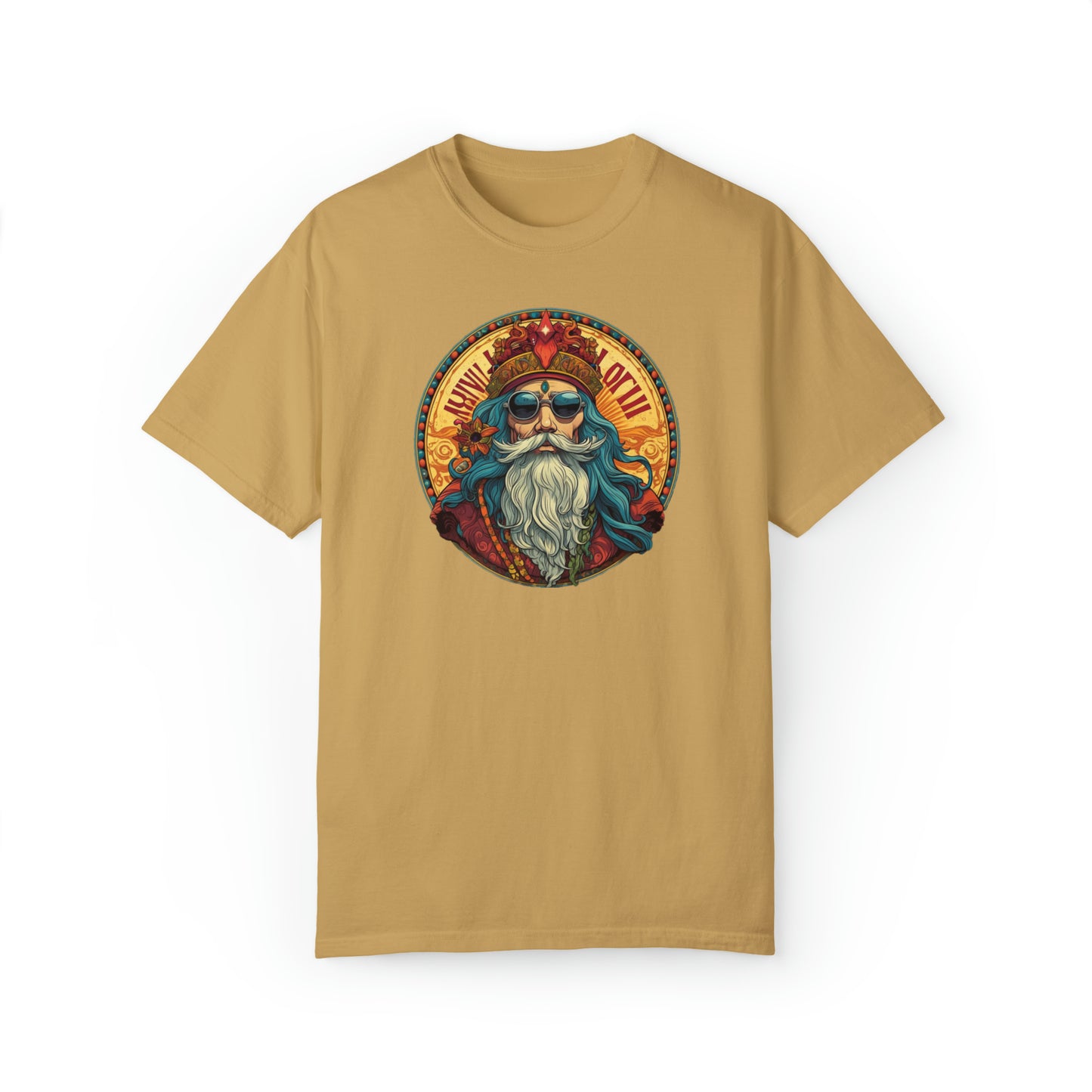 Da Hippy Vinci Front Unisex Garment-Dyed T-shirt