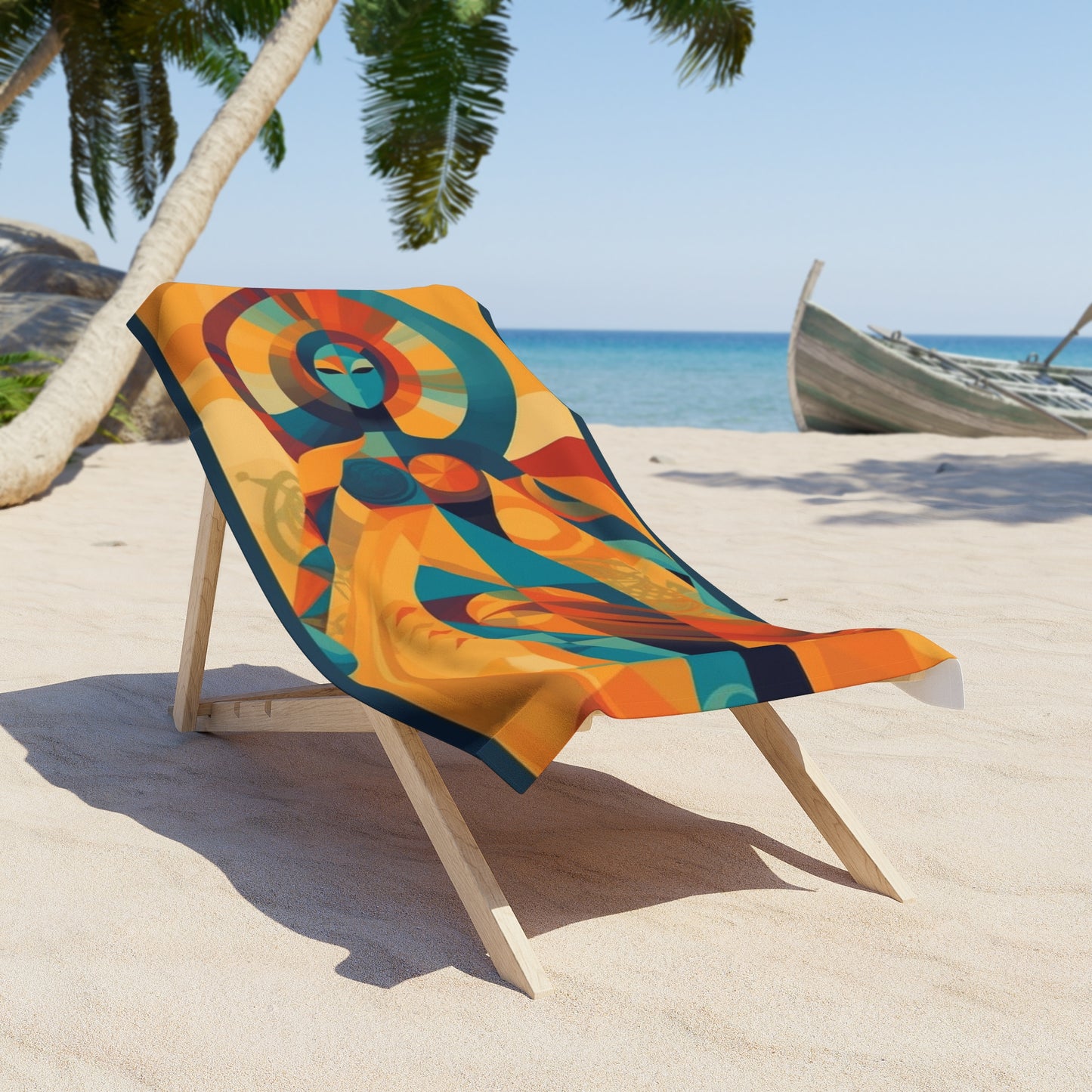 Tantric Cubist Beach Towel