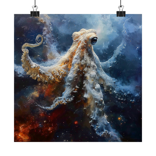 Galactic Octopus Matte Poster