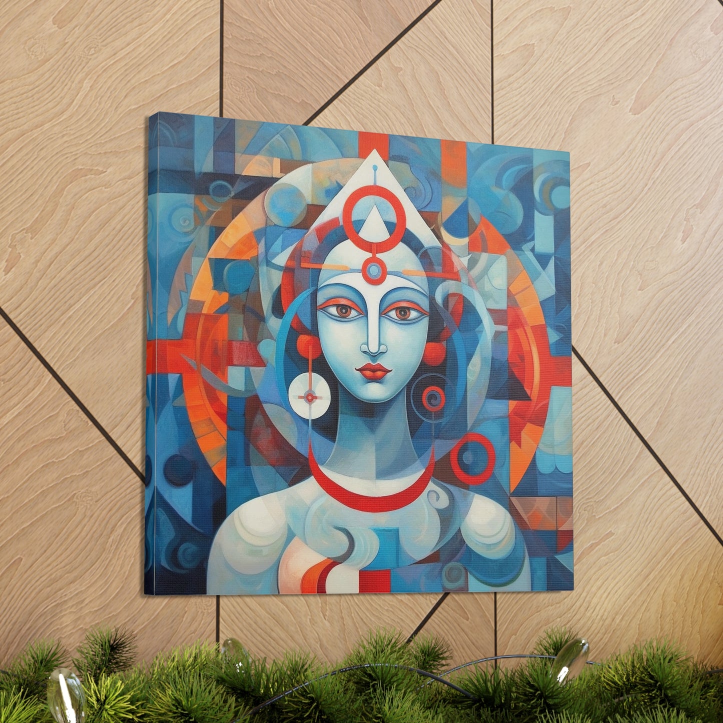 Hindu Goddess, Vesica Piscis Canvas Gallery Wraps