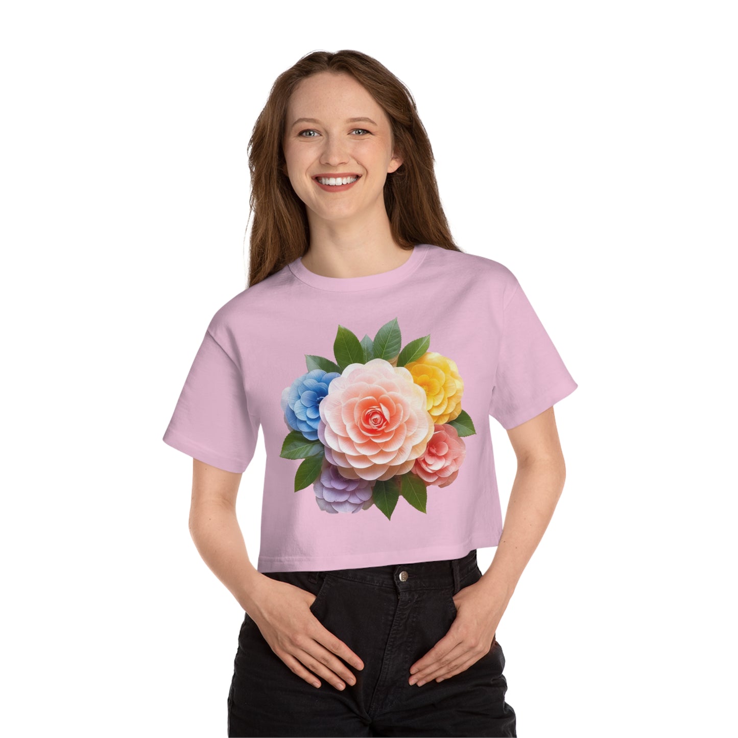 Japanese Camelia Champion Women's Heritage Cropped T-Shirt