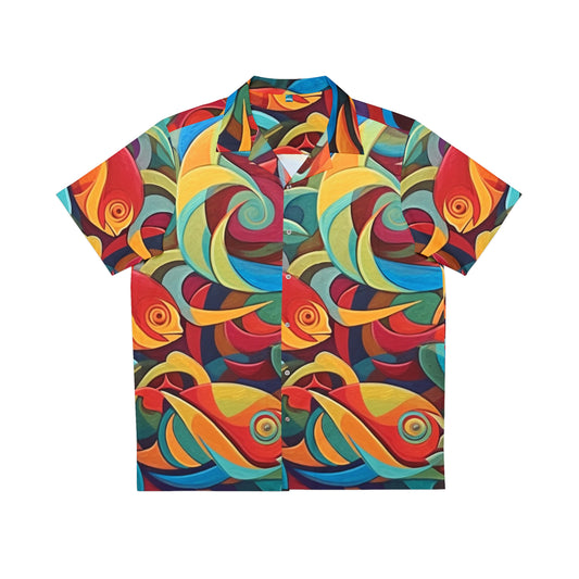 Fish School Men's Hawaiian Shirt (AOP)