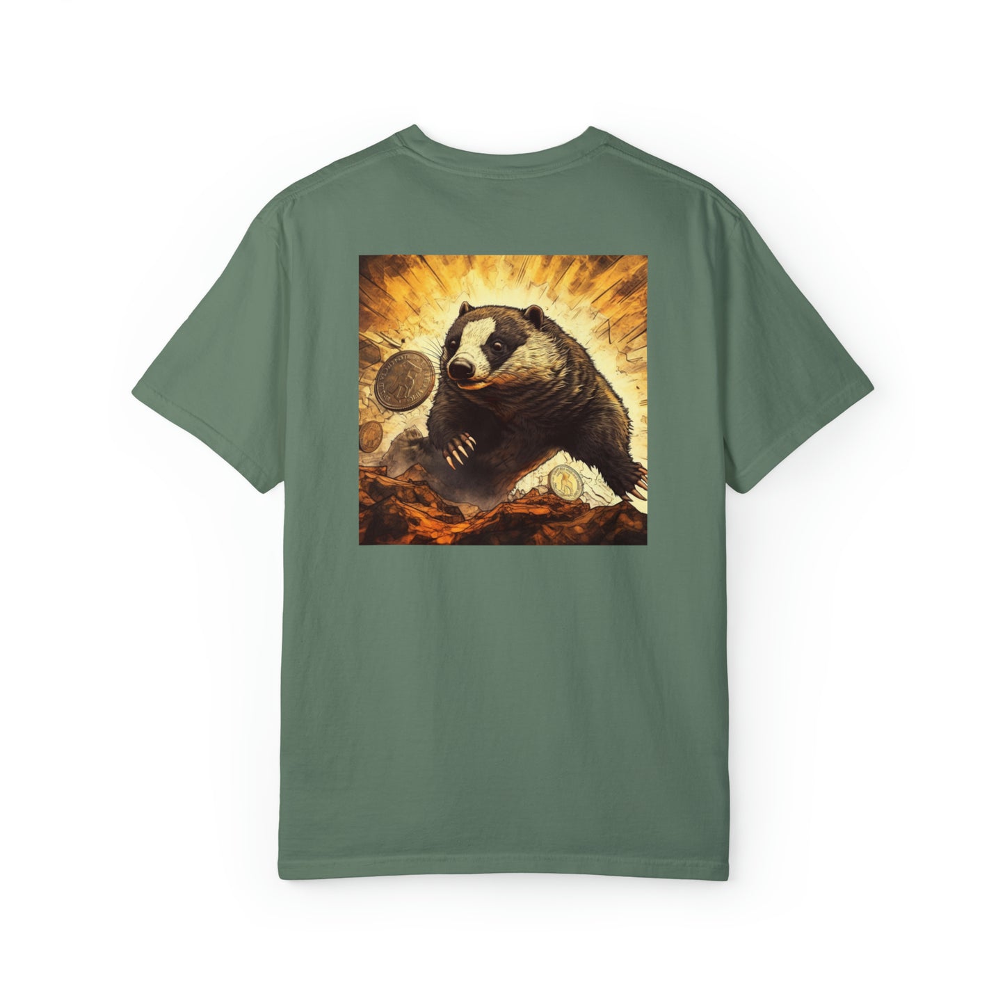 Honey Badger Back Unisex Garment-Dyed T-shirt