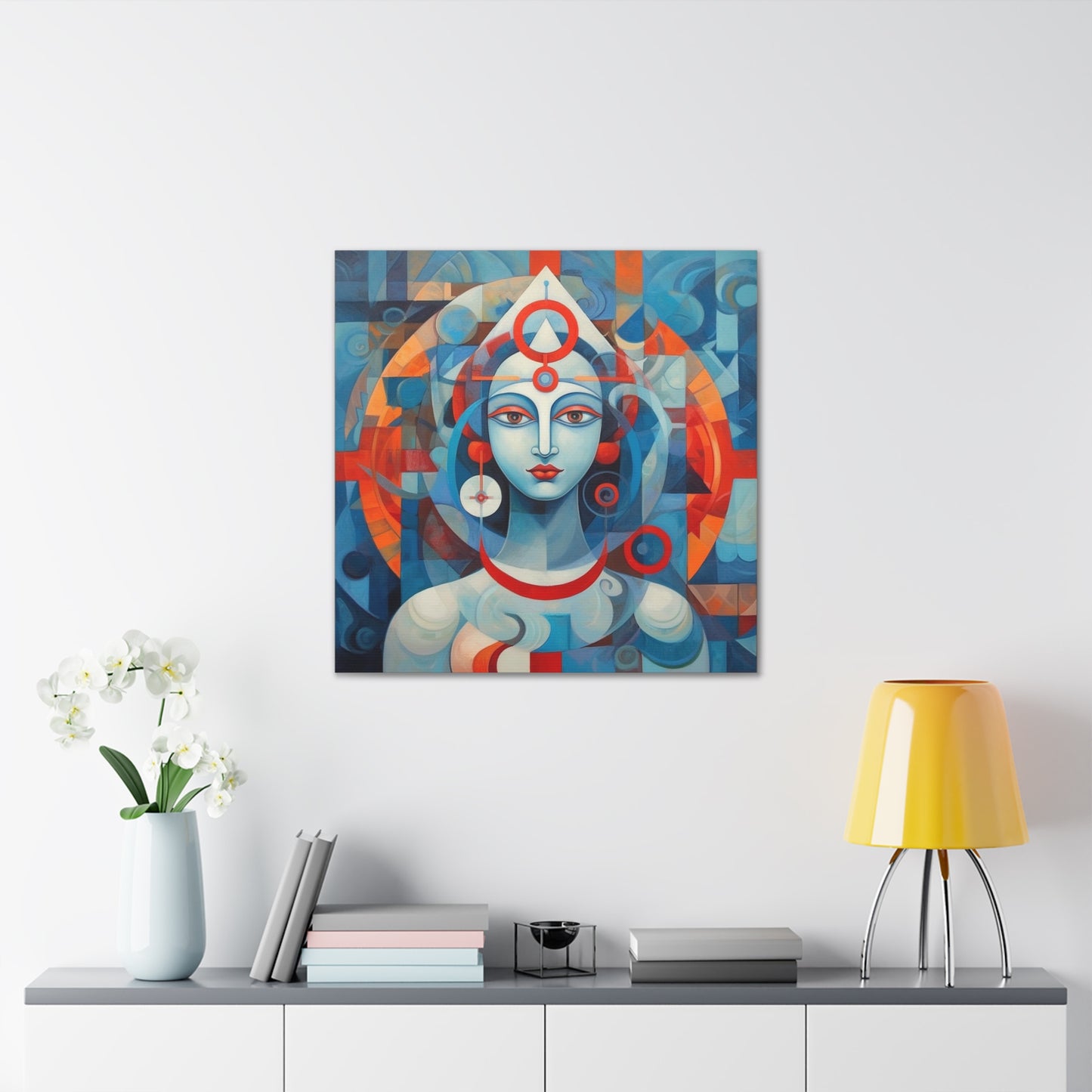 Hindu Goddess, Vesica Piscis Canvas Gallery Wraps