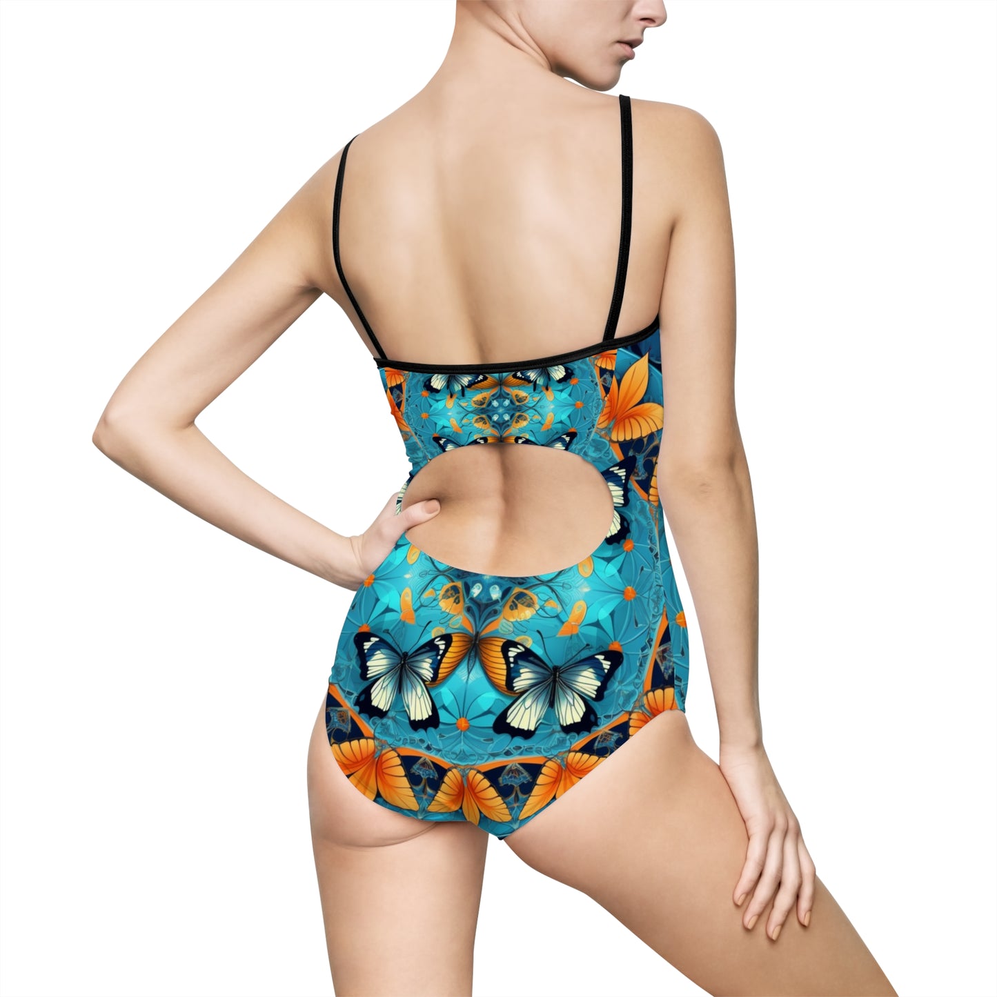 Butterfly Women's One-piece Swimsuit (AOP)