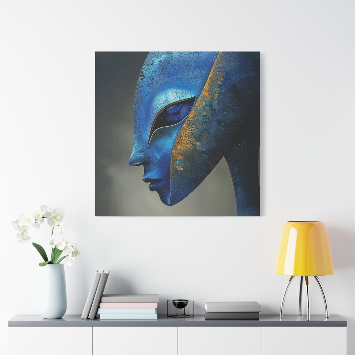 Blue Alien Matte Canvas, Stretched, 1.25"