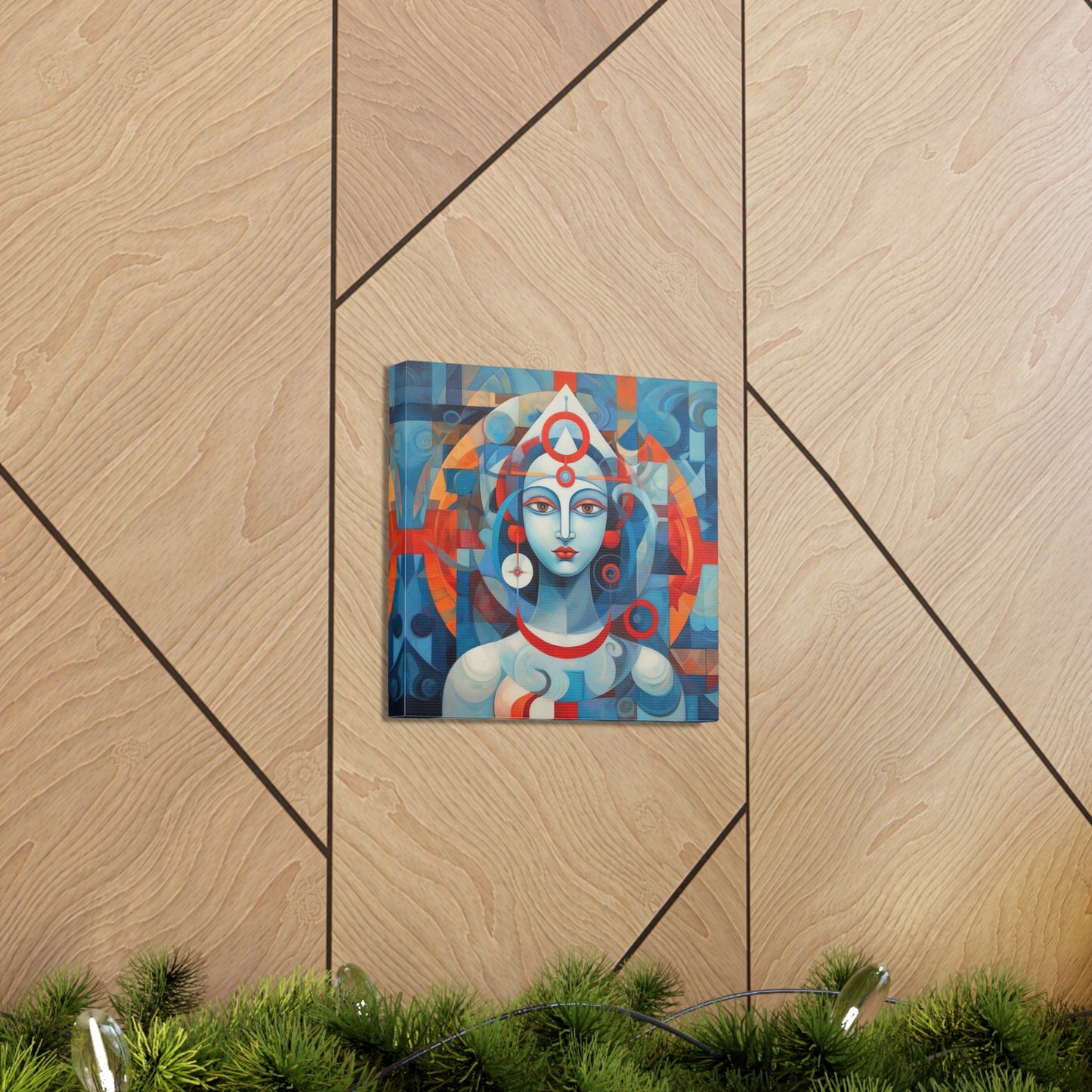 Hindu Goddess, Vesica Piscis Canvas Gallery Wraps