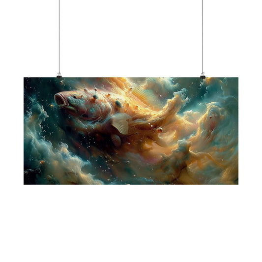 Fish Cloud Matte Poster