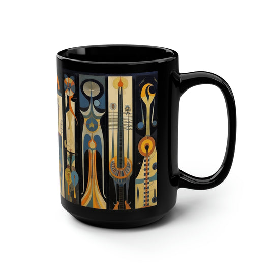 Kandinsky Black Mug, 15oz