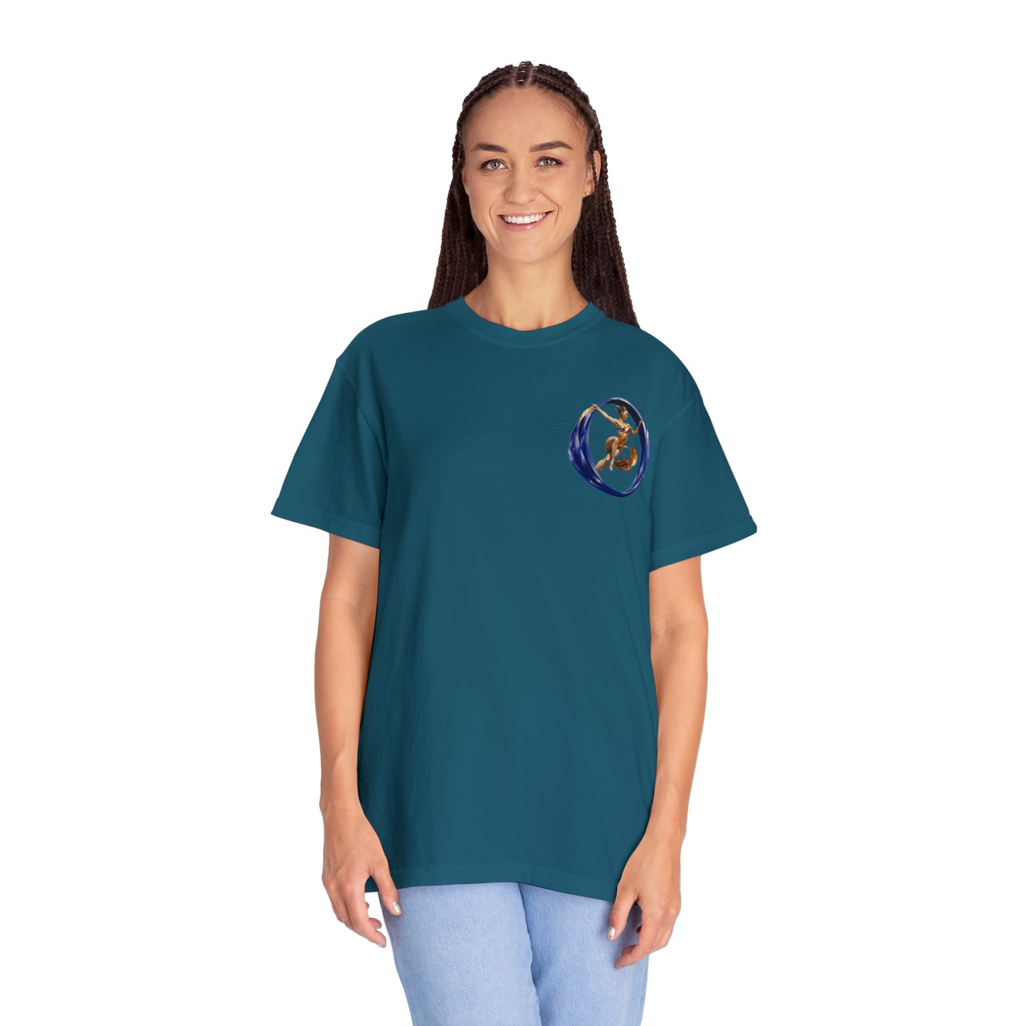 Aqueous Dancer Front Unisex Garment-Dyed T-shirt