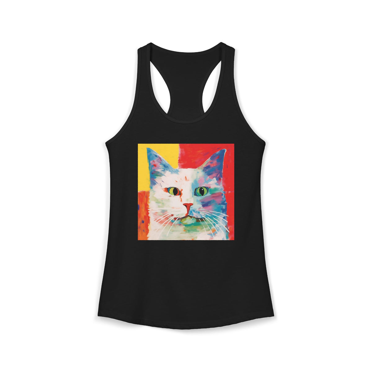 Cross Eyed Kitty Front Unisex Jersey Tank