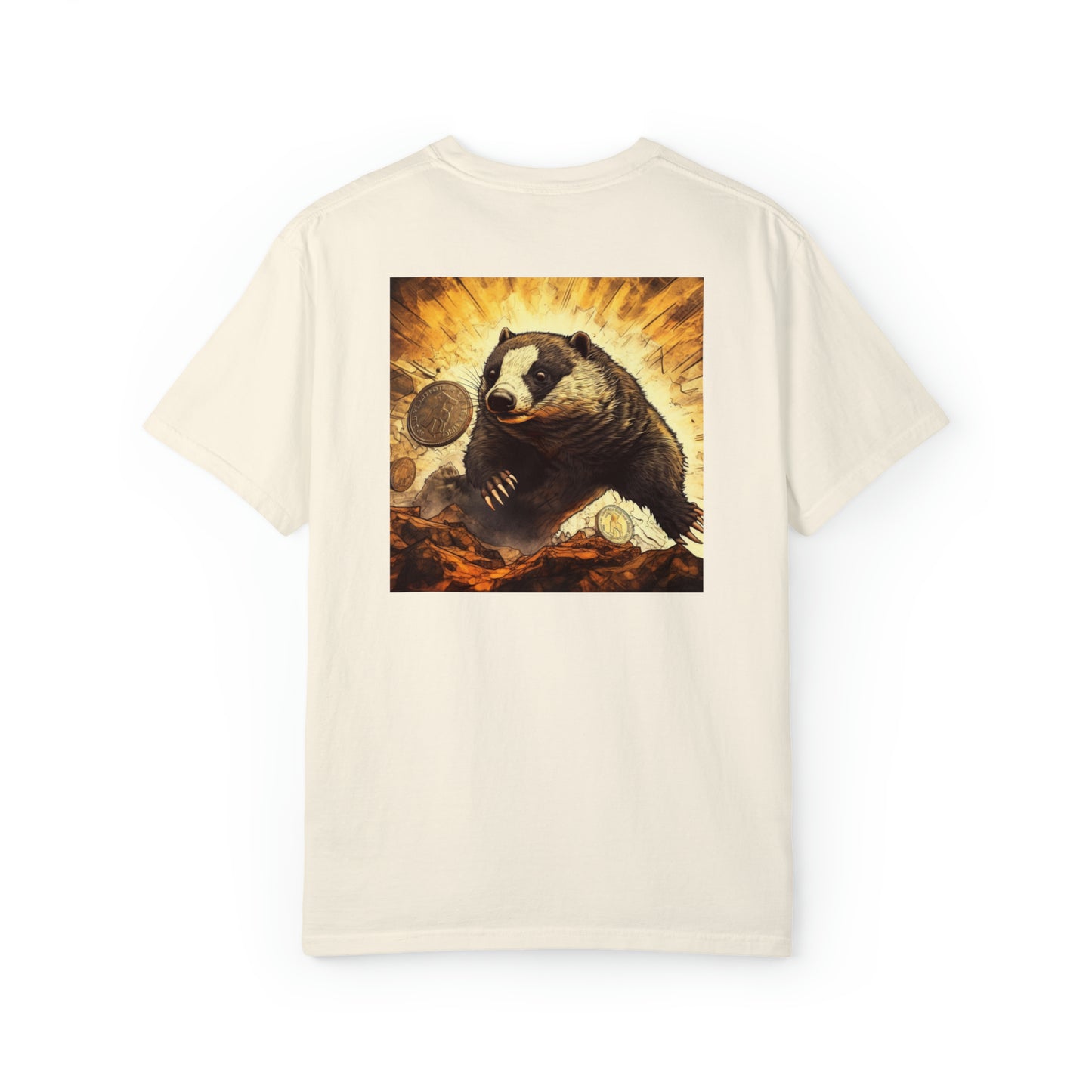 Honey Badger Back Unisex Garment-Dyed T-shirt