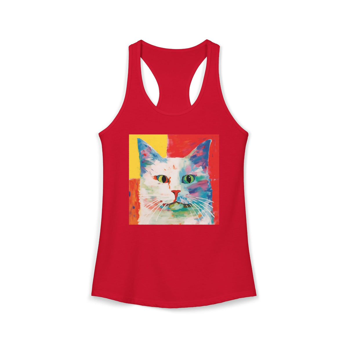 Cross Eyed Kitty Front Unisex Jersey Tank