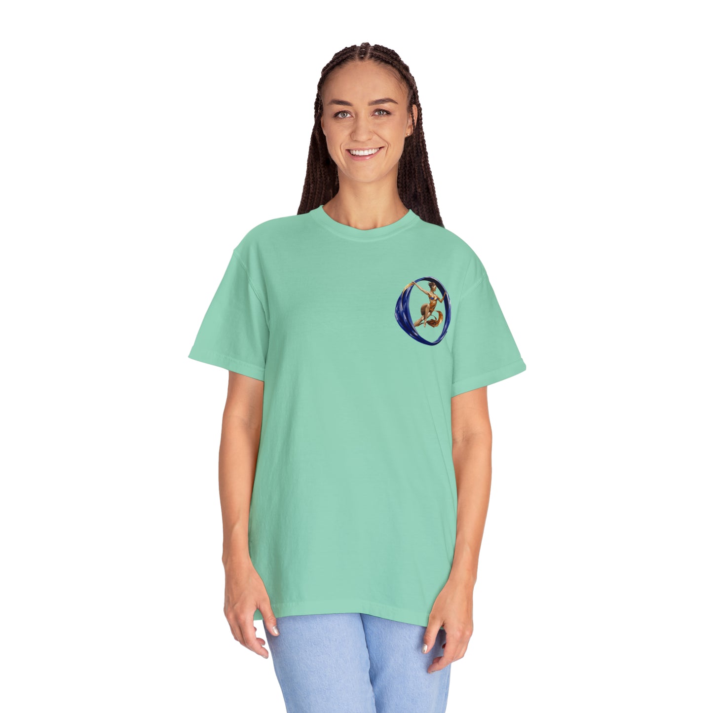 Aqueous Dancer Front Unisex Garment-Dyed T-shirt