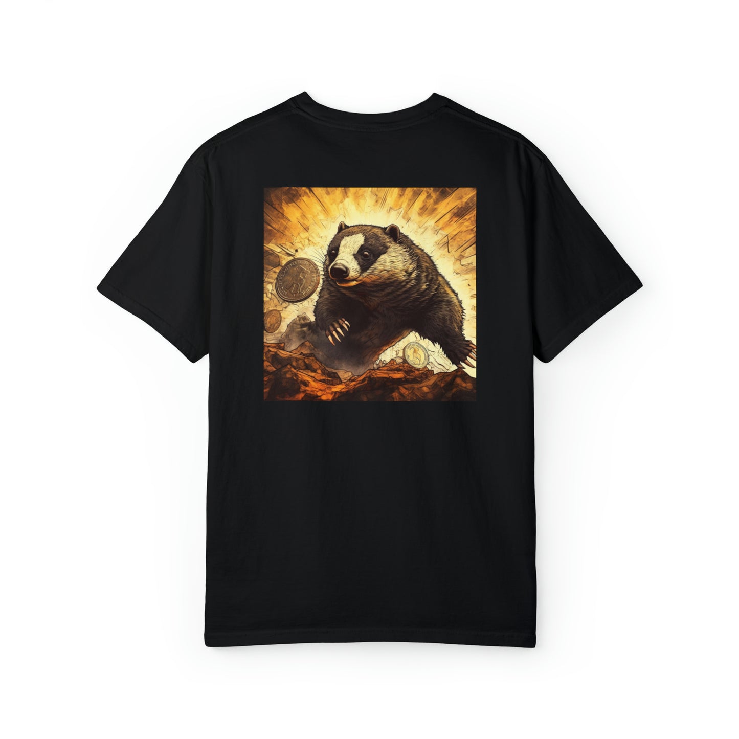 Honey Badger Back Unisex Garment-Dyed T-shirt