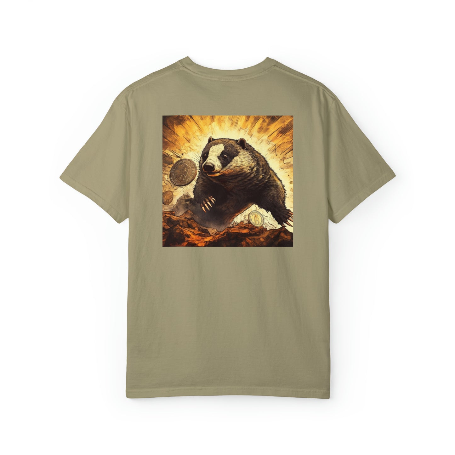 Honey Badger Back Unisex Garment-Dyed T-shirt