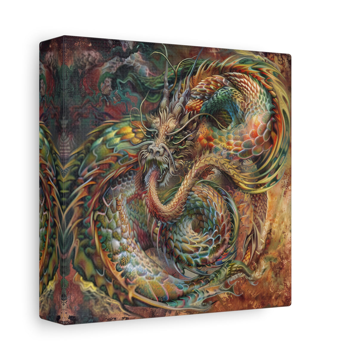 Ouroboros Dragon Mobius Coil Its Matte Canvas, Stretched, 1.25"