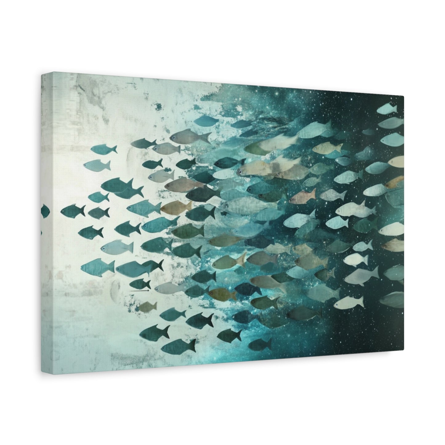 Cool Fish School Matte Canvas, Stretched, 1.25"