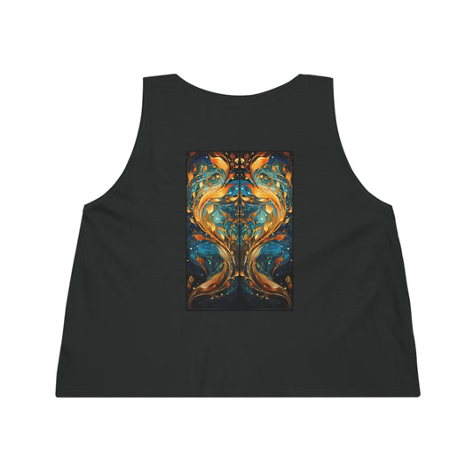 Kelp Mirror Back Women's Dancer Cropped Tank Top