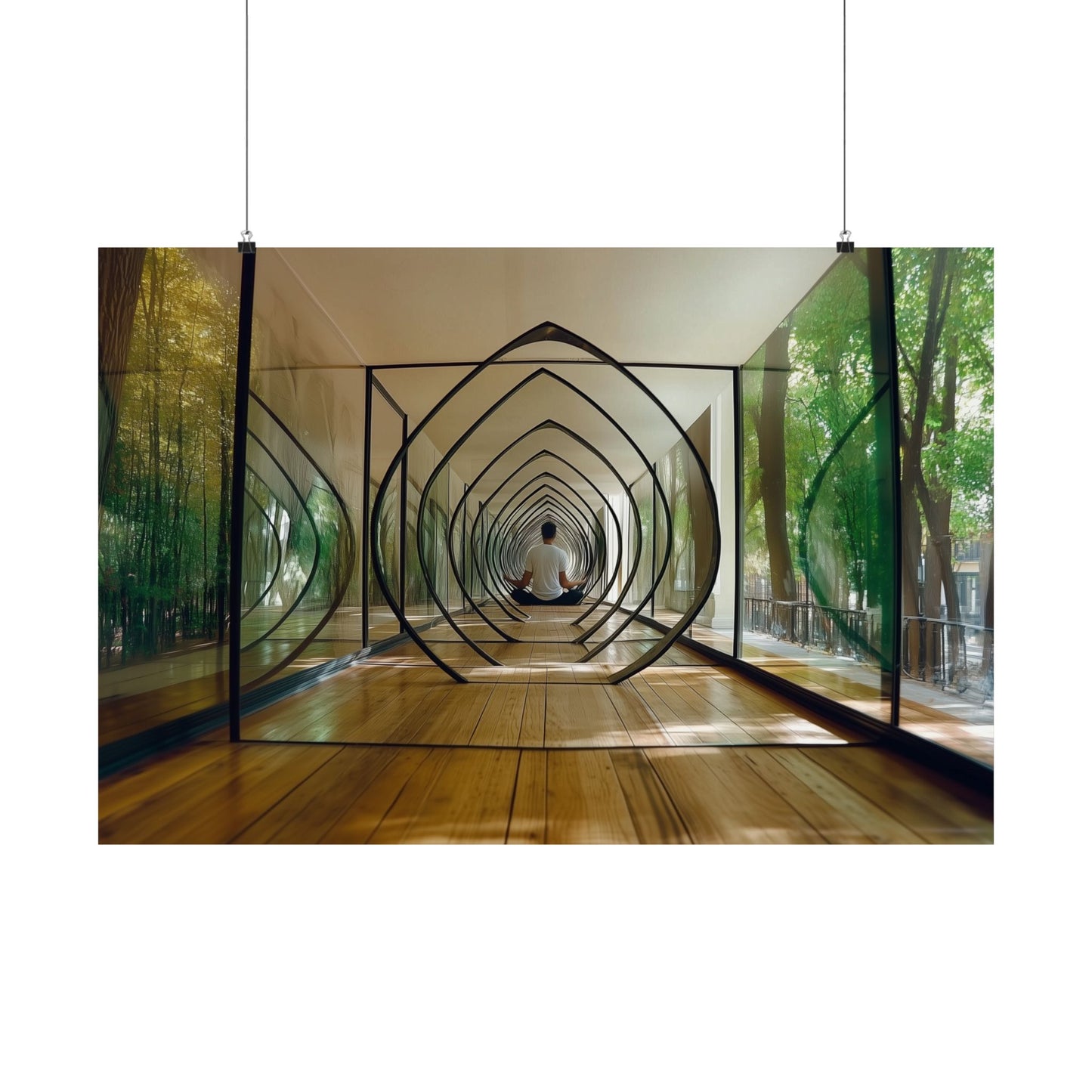 Mirror Meditation Matte Horizontal Posters