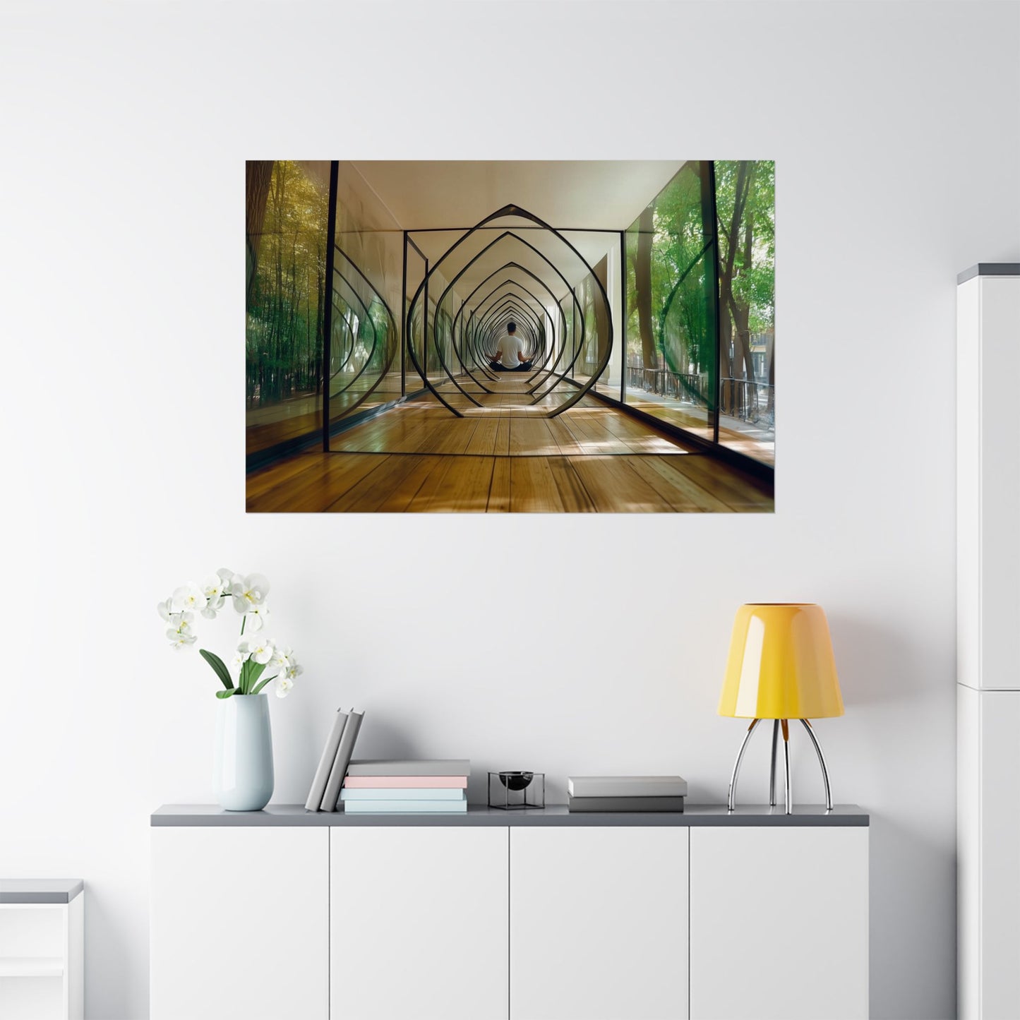 Mirror Meditation Matte Horizontal Posters