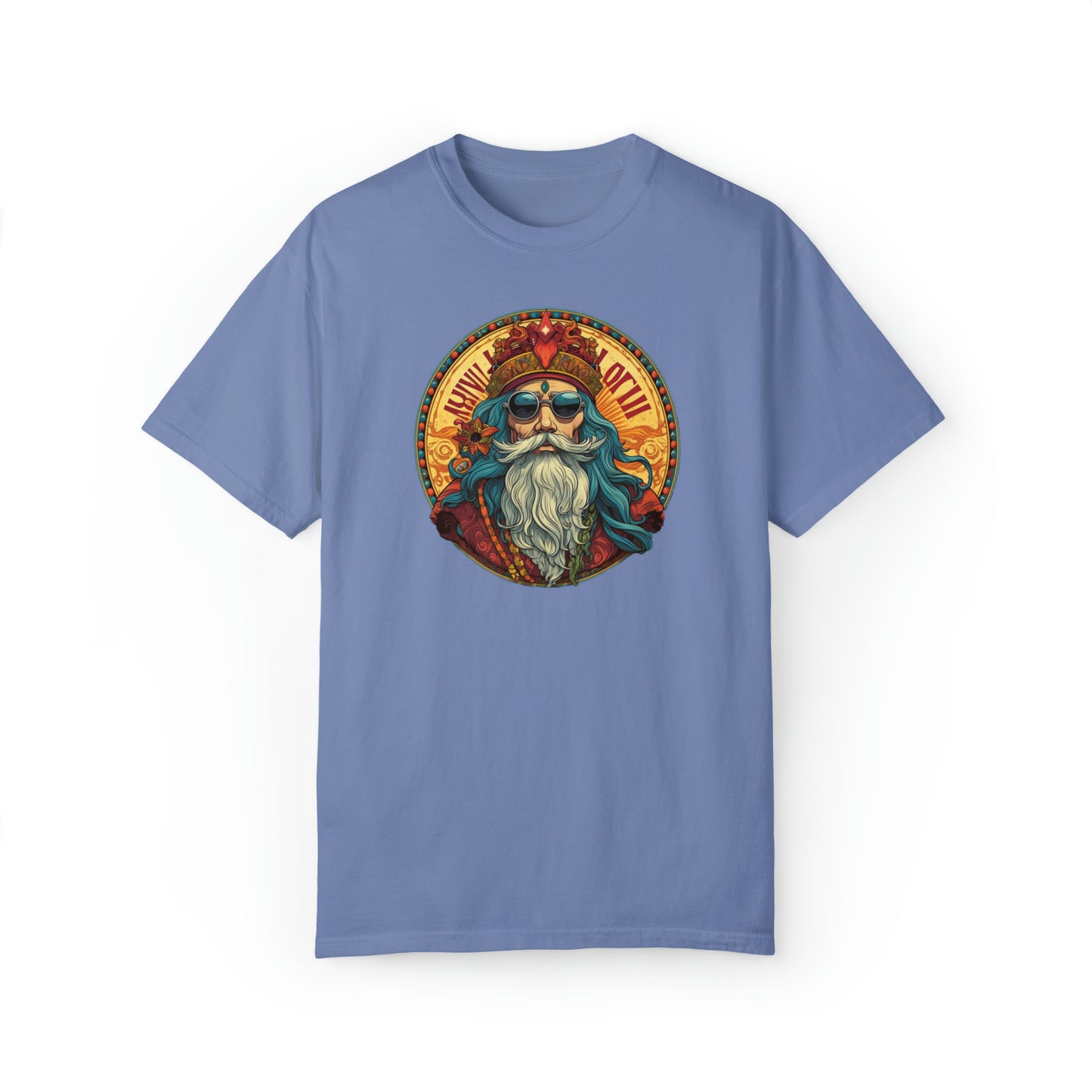 Da Hippy Vinci Front Unisex Garment-Dyed T-shirt