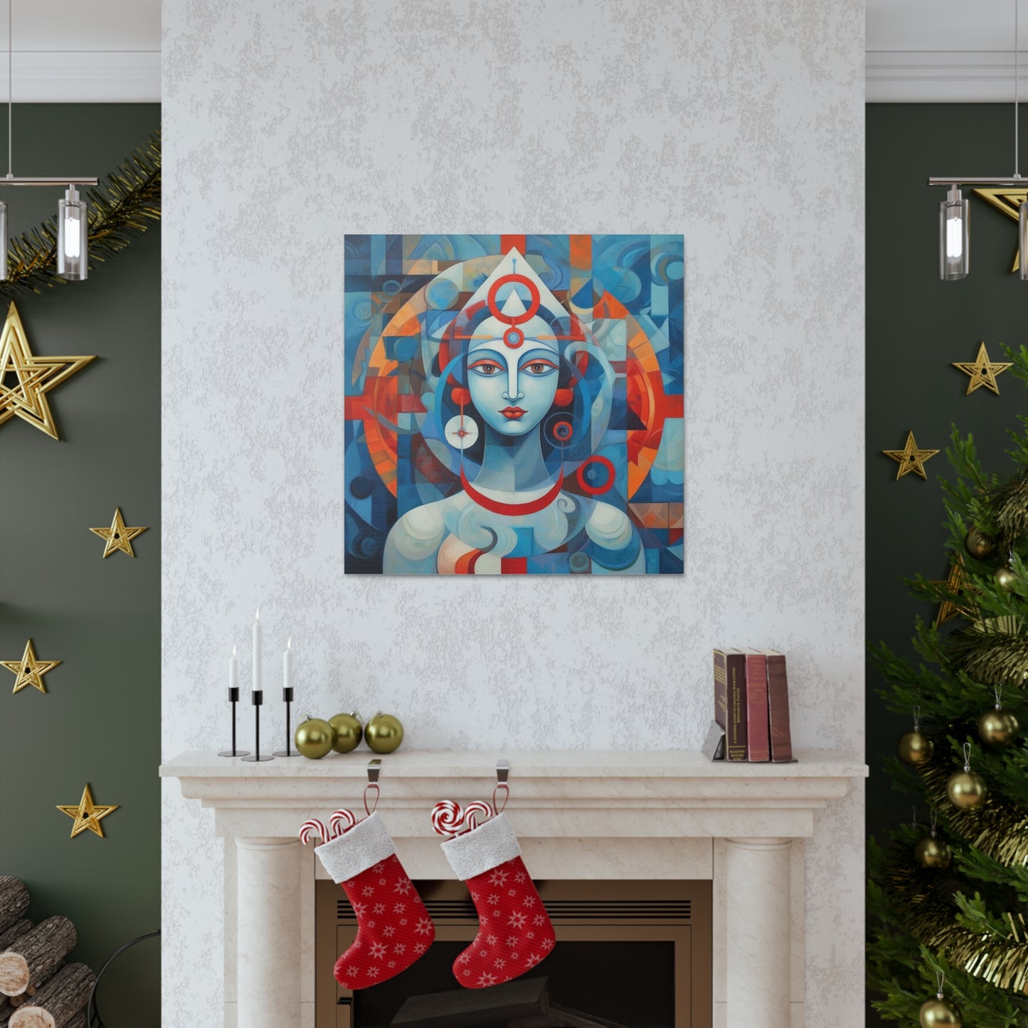 Hindu Goddess, Vesica Piscis Canvas Gallery Wraps