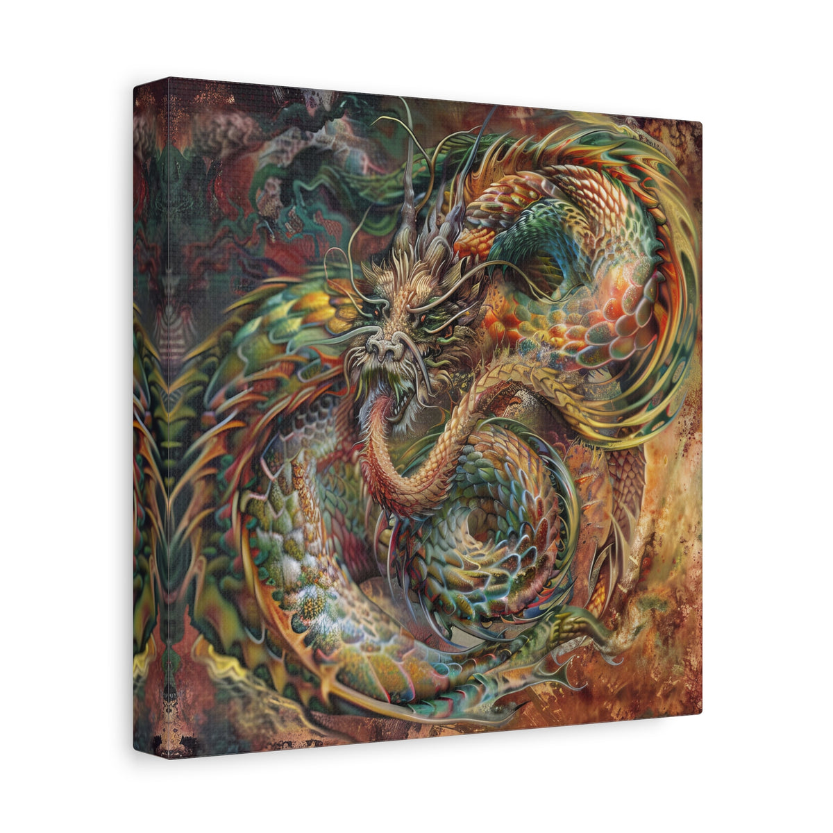 Ouroboros Dragon Mobius Coil Its Matte Canvas, Stretched, 1.25"
