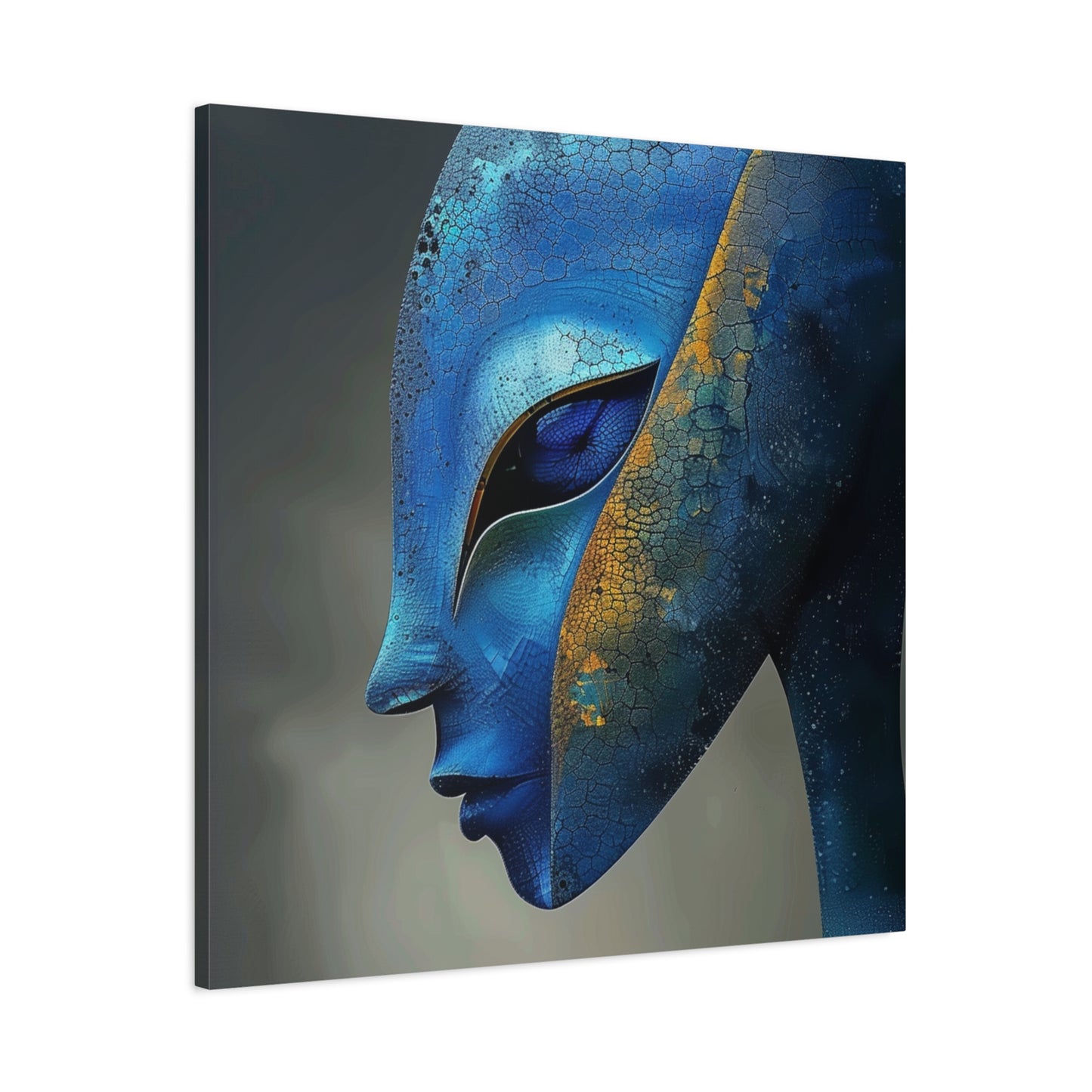 Blue Alien Matte Canvas, Stretched, 1.25"