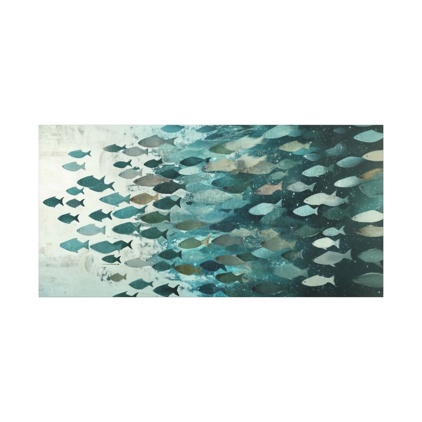 Cool Fish School Matte Canvas, Stretched, 1.25"