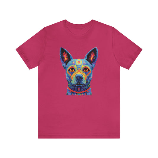 Psychedelic Dog Front Unisex Jersey Short Sleeve Tee