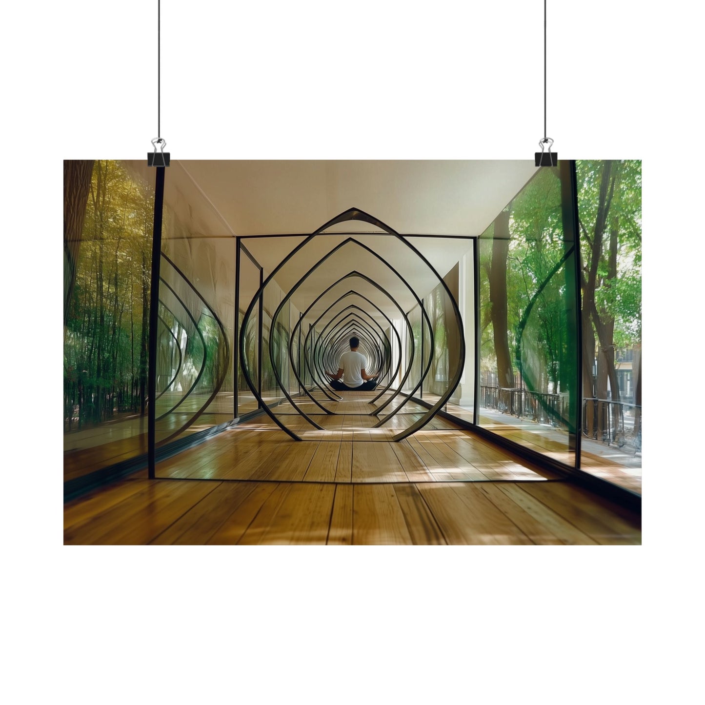 Mirror Meditation Matte Horizontal Posters