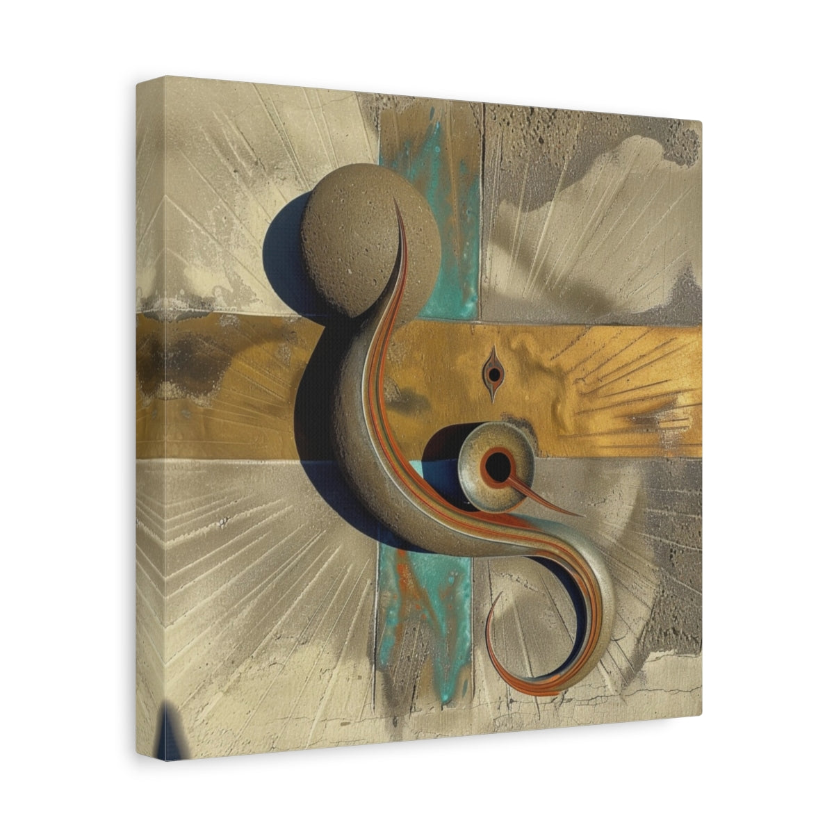 Canvas wrap edge / side view