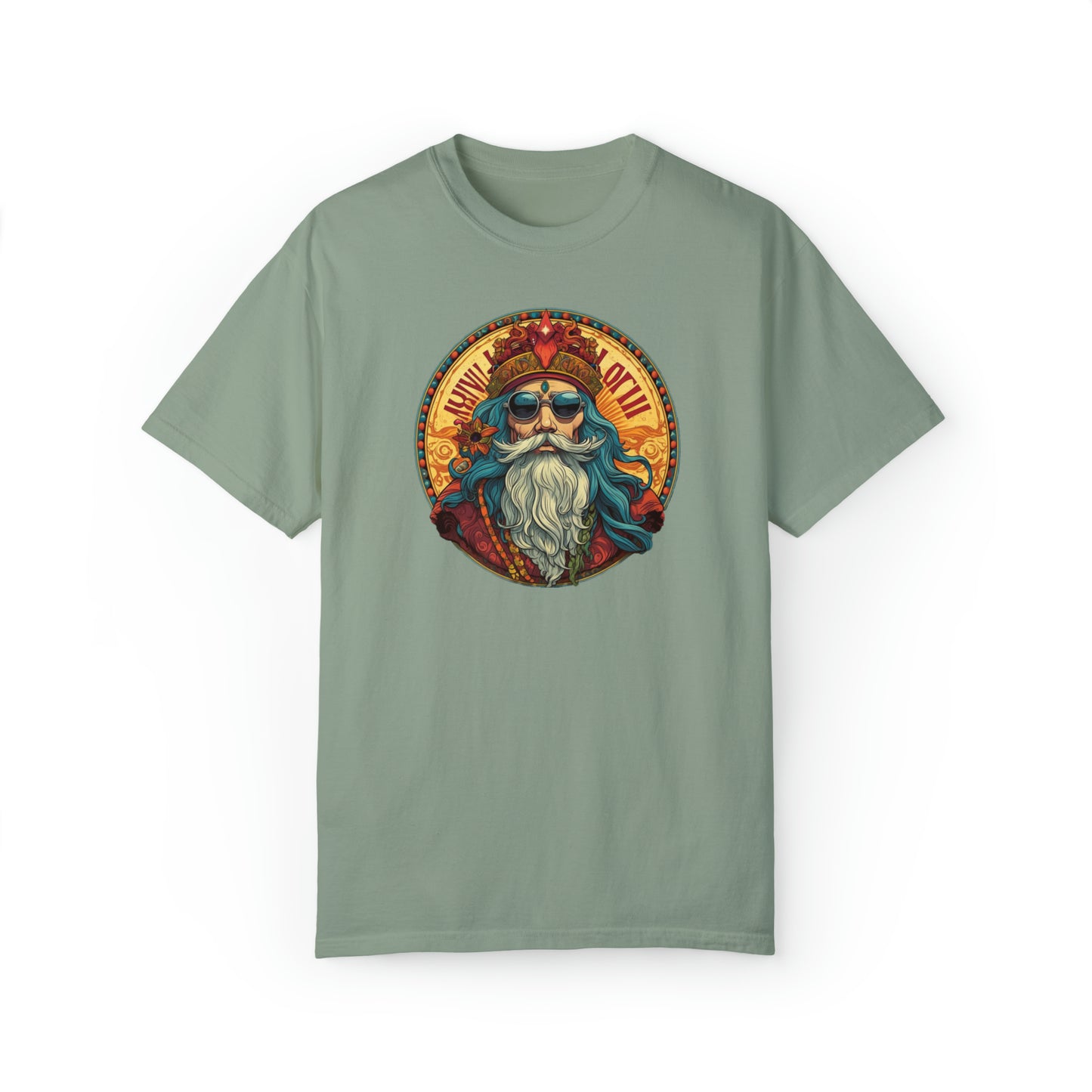 Da Hippy Vinci Front Unisex Garment-Dyed T-shirt