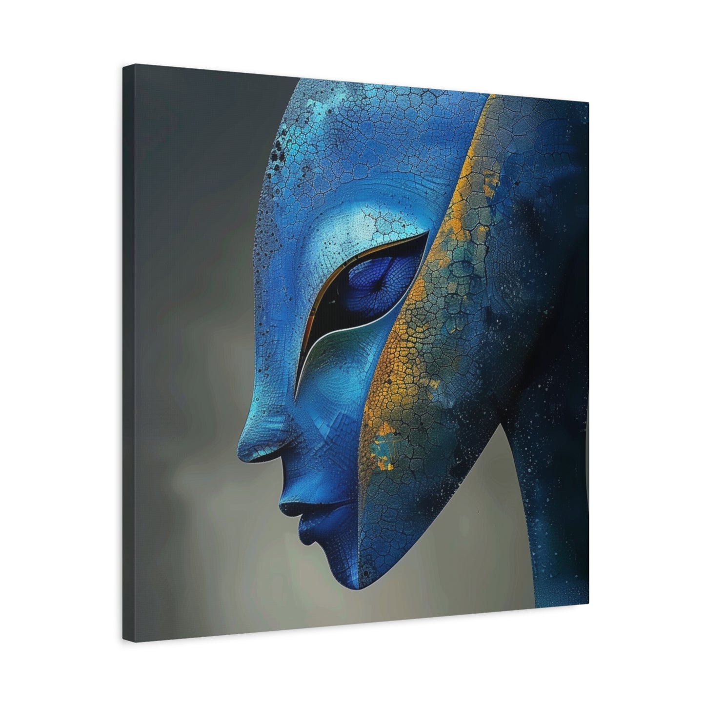 Blue Alien Matte Canvas, Stretched, 1.25"