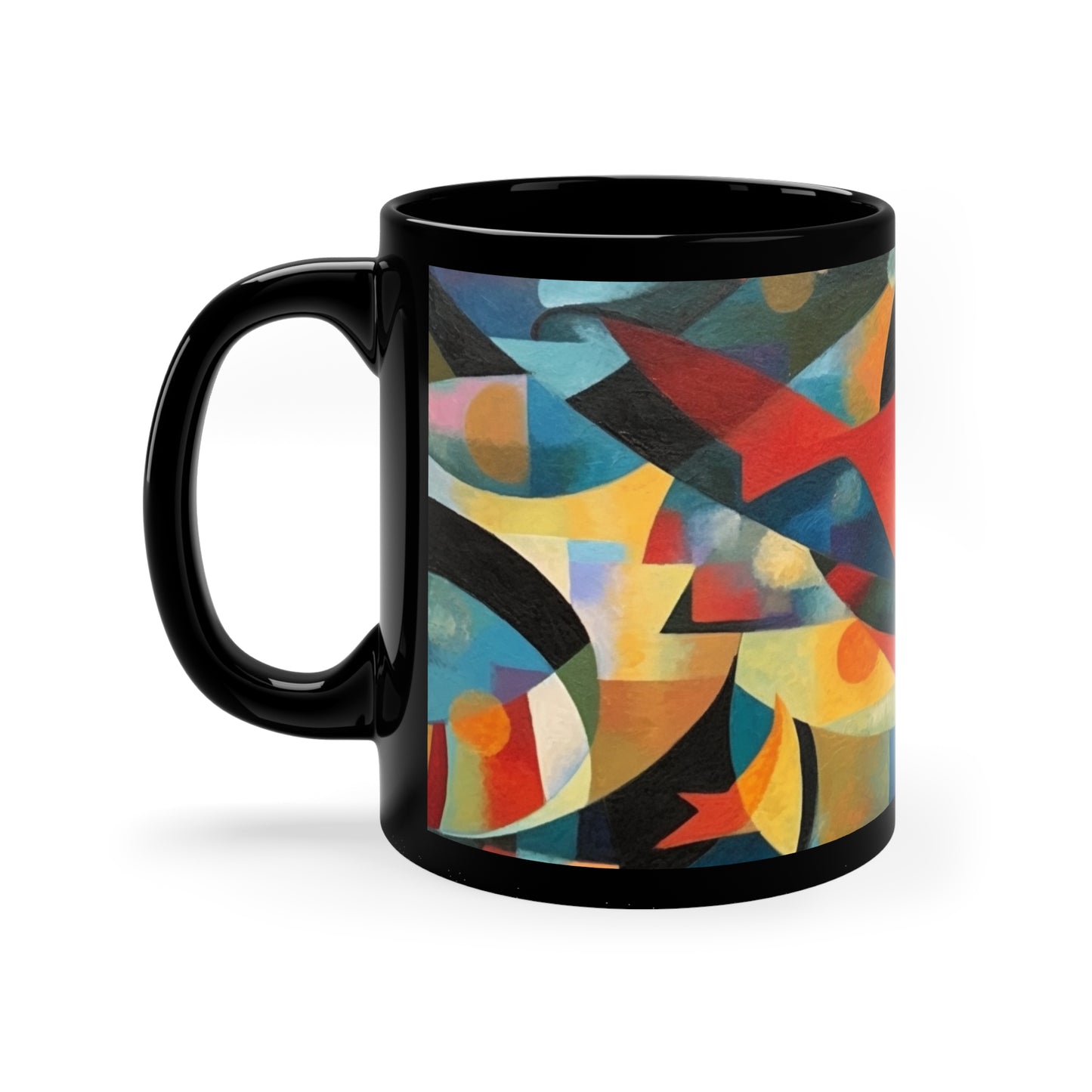 Fish Cubism 11oz Black Mug