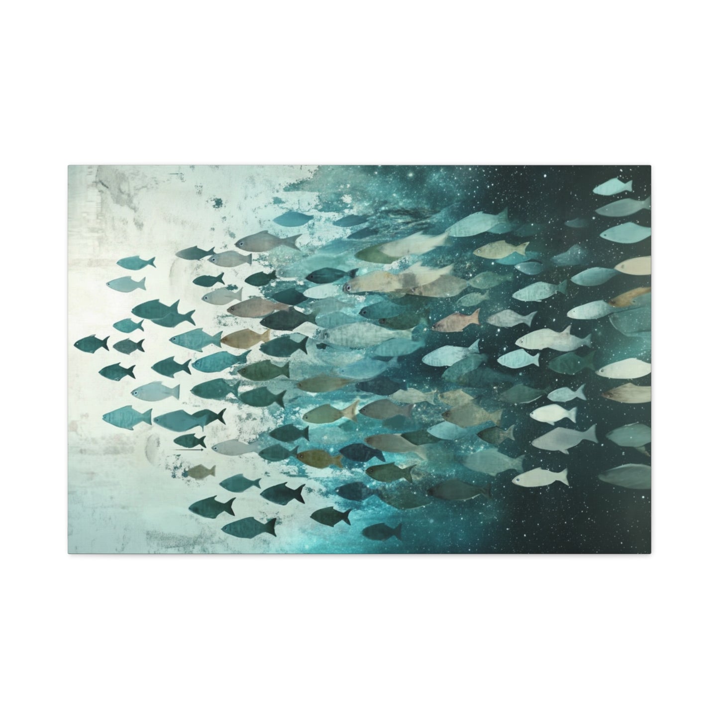 Cool Fish School Matte Canvas, Stretched, 1.25"