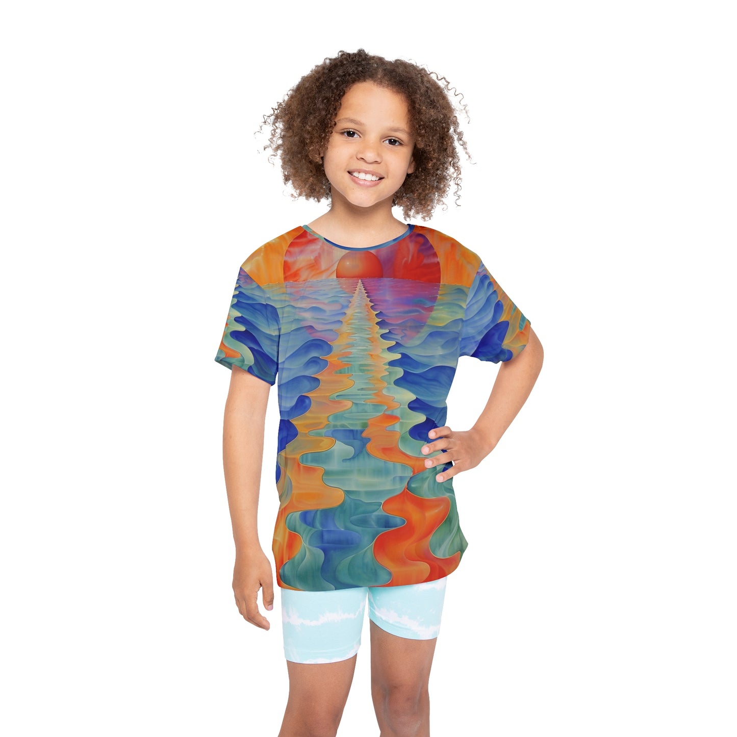 Sunrise Waves Kids Sports Jersey (AOP)