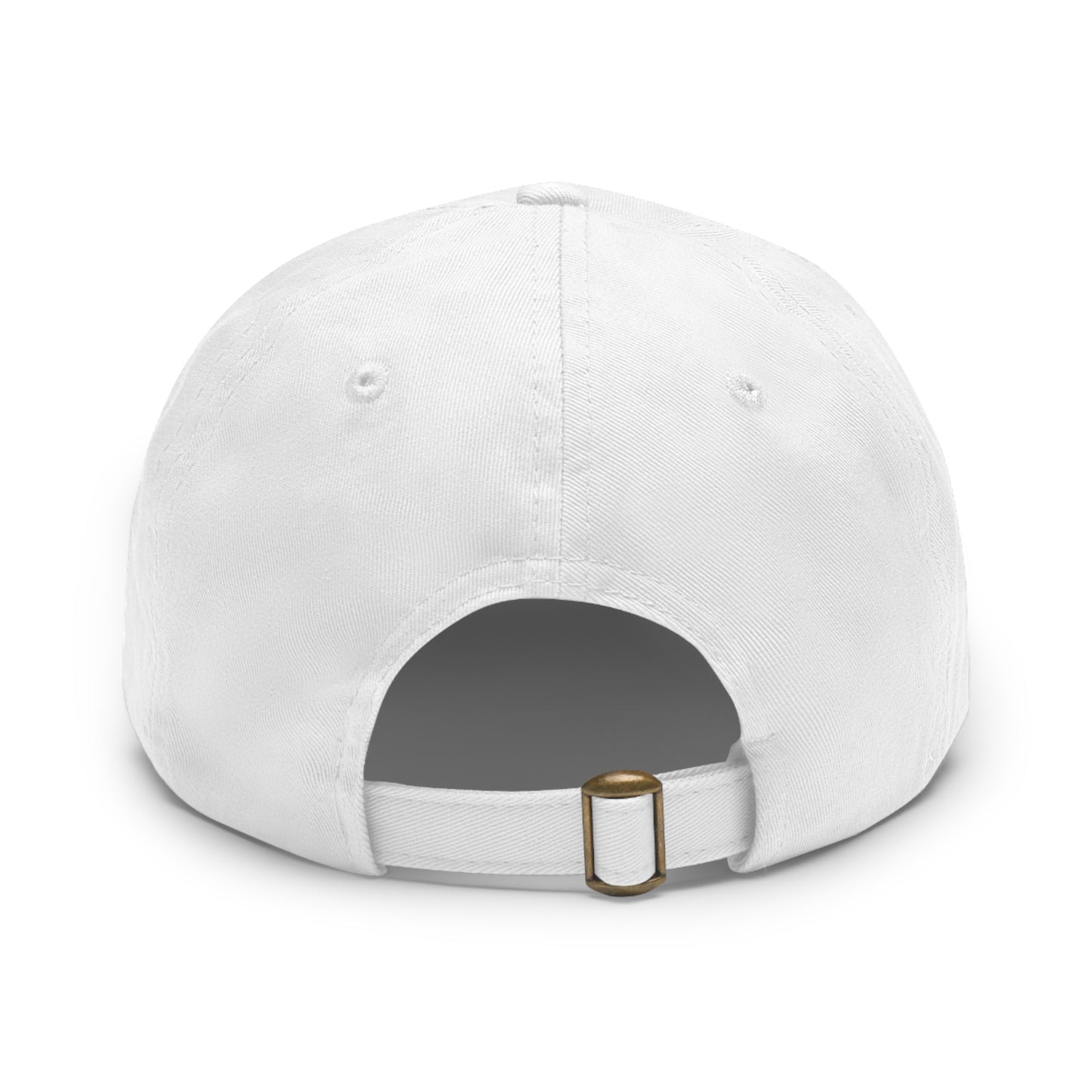 Question Mark Dad Hat with Leather Patch (Round)